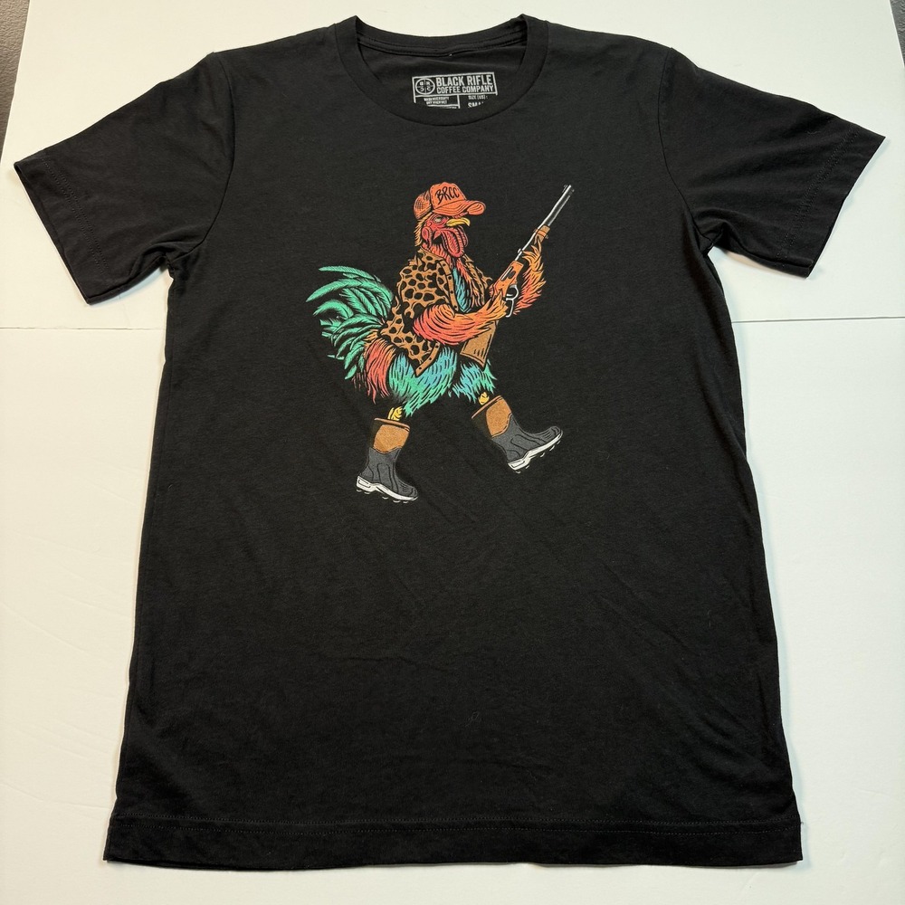 Black Rifle Coffee Company Shirt Mens‎ Small Rooster Graphic Tee BRCC Hunting